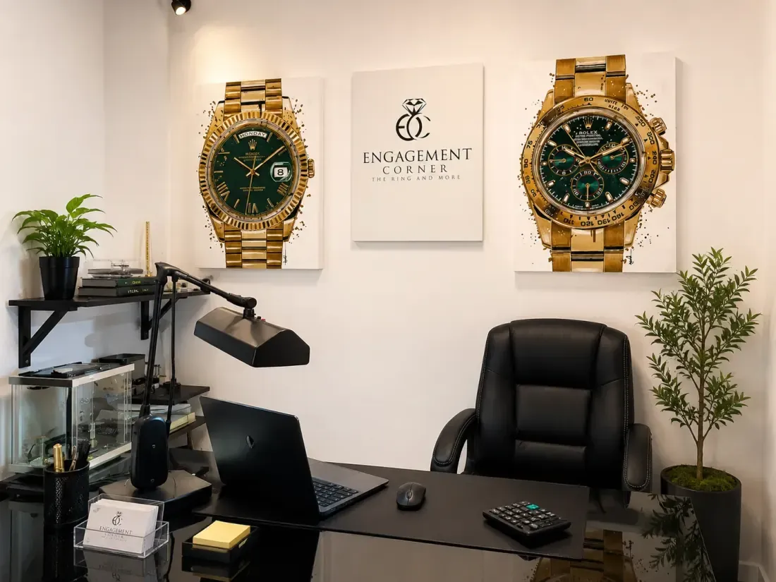 A private office used for appraisals and custom design consultations