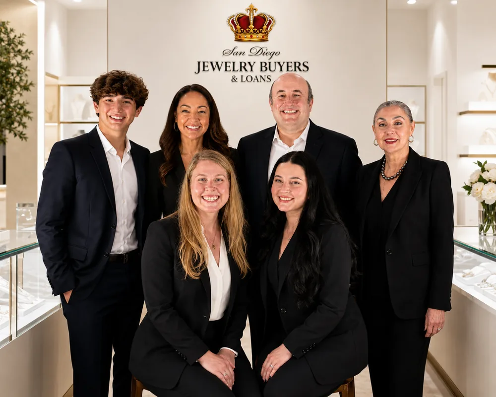The San Diego Jewelry Buyers team in the showroom at 907 6th Ave